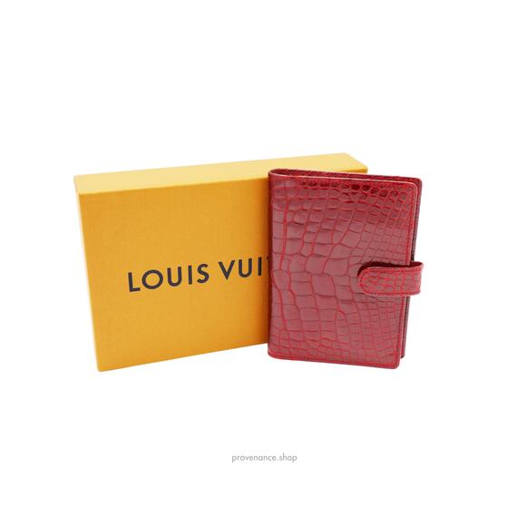 🔴Louis Vuitton Agenda Fonctionnel PM - Alligator Rubis - Picture 1 of 10